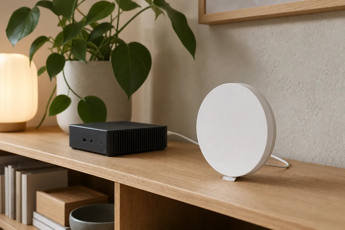 IKEA-style smart lighting, remotes, sensors, and a local Home Assistant hub