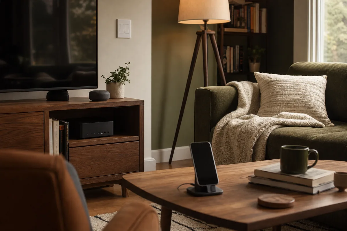 Local smart home hub and control panel showing that automations should have one owner